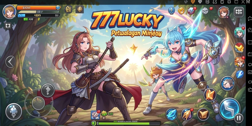 Tampilan gameplay <strong>777LUCKY</strong> yang penuh aksi dan karakter Anime.