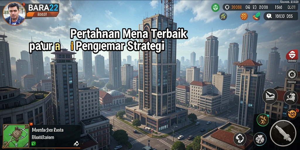 Gameplay mendebarkan dalam Tower Defense BARA22