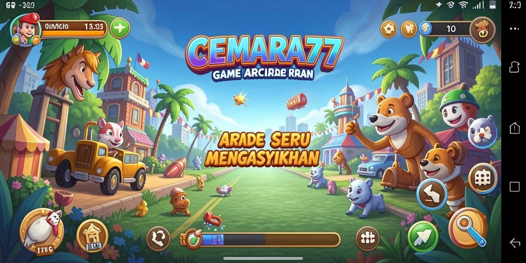 Tampilan gameplay CEMARA77 yang menarik dan penuh warna.