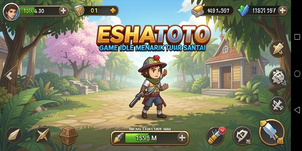 Tampilan gameplay ESHATOTO yang sederhana namun menarik.