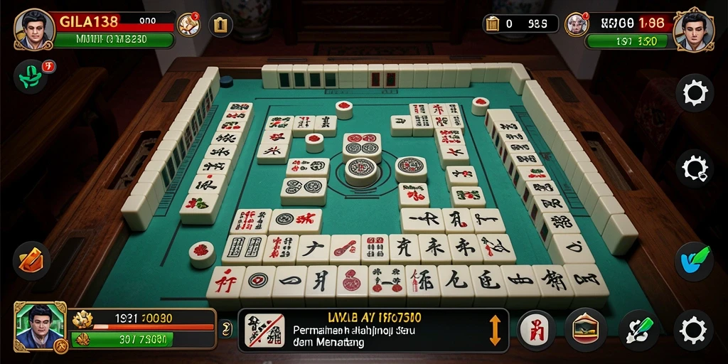 Tampilan menarik dari gameplay Mahjong di GILA138.
