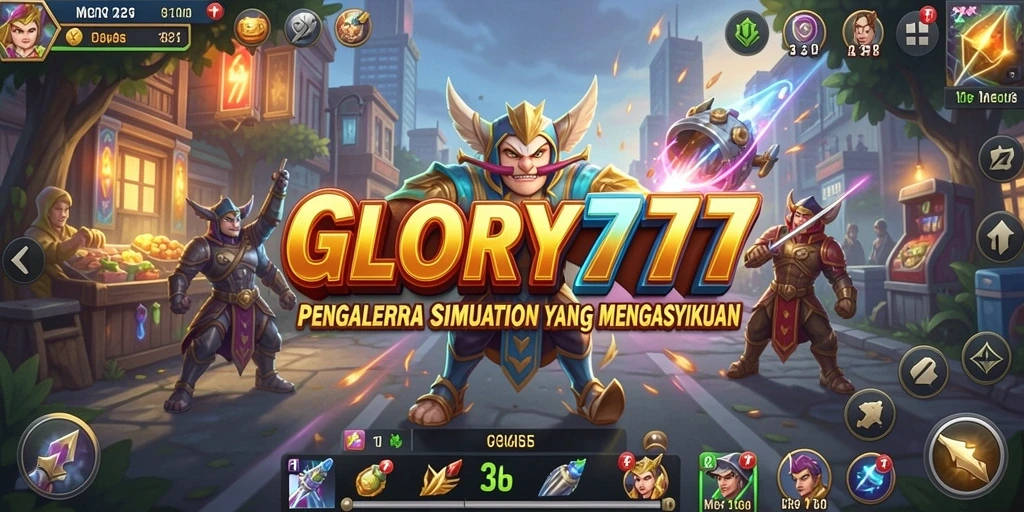 Tampilan gameplay seru di GLORY777 dengan elemen simulation yang kreatif.