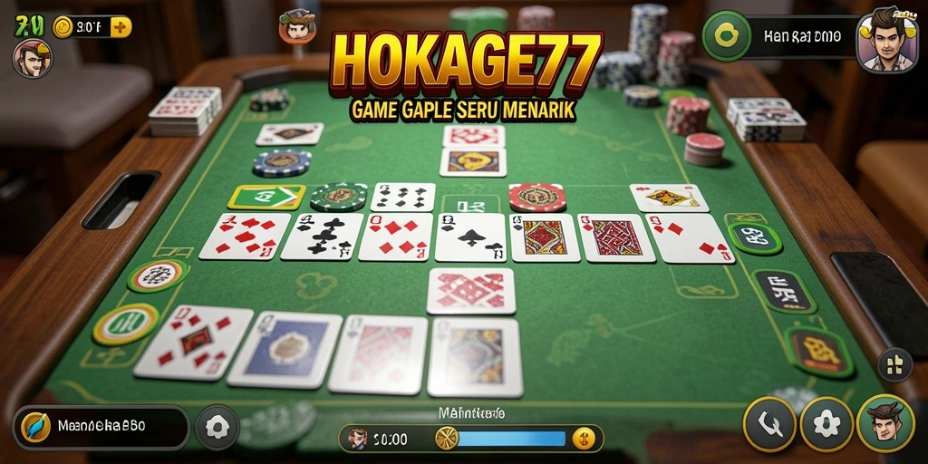 Tampilan gameplay seru HOKAGE77 saat bermain Gaple.