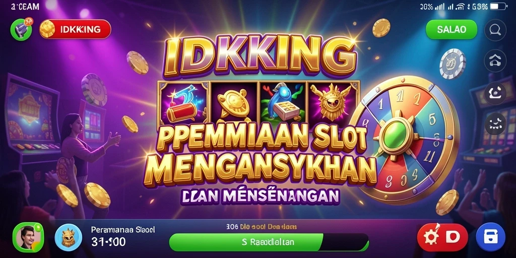 Tampilan gameplay menarik dari IDRKING saat berputar di mesin slot.