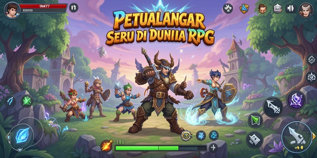 Tangkapan layar menampilkan momen epik dalam gameplay RPG INA777.