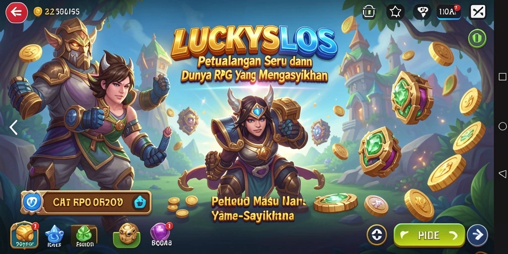 Tampilan gameplay seru petualangan RPG di LUCKYSLOTS.