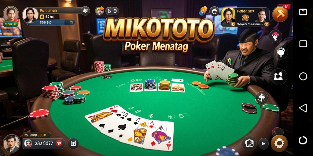 Tampilan gameplay MIKOTOTO yang seru dalam permainan Poker.