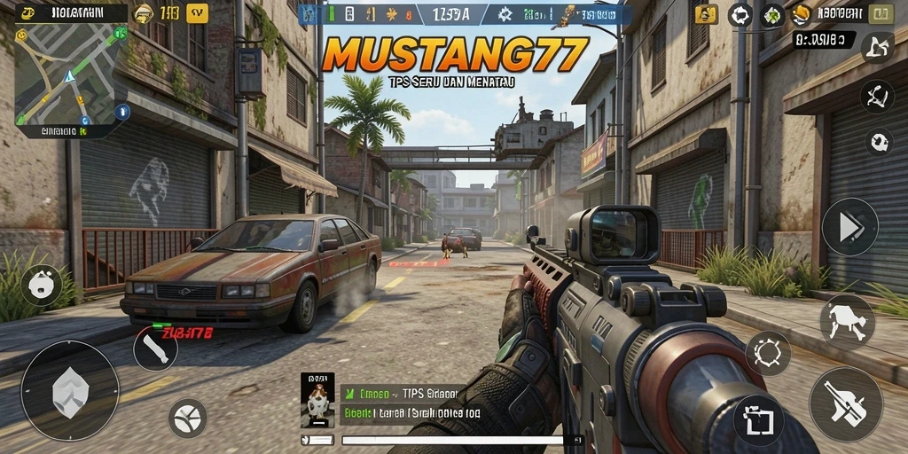 Tangkapan layar gameplay seru di MUSTANG77 yang menunjukkan pertempuran intens.