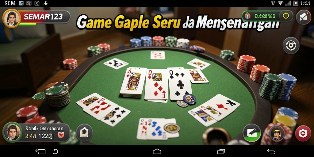 Tampilan gameplay Gaple di SEMAR123 yang menarik dan interaktif.