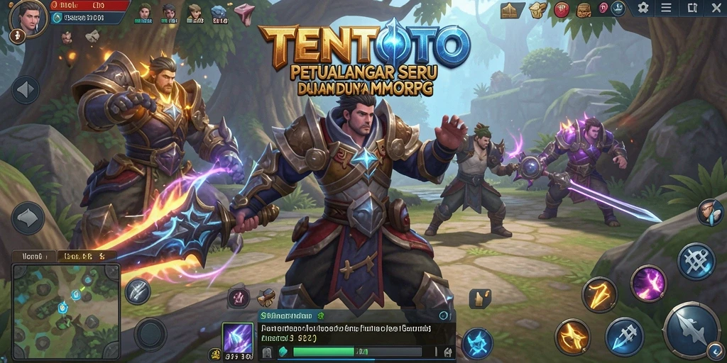 Tampilan gameplay menakjubkan dari TENTOTO dalam dunia MMORPG.