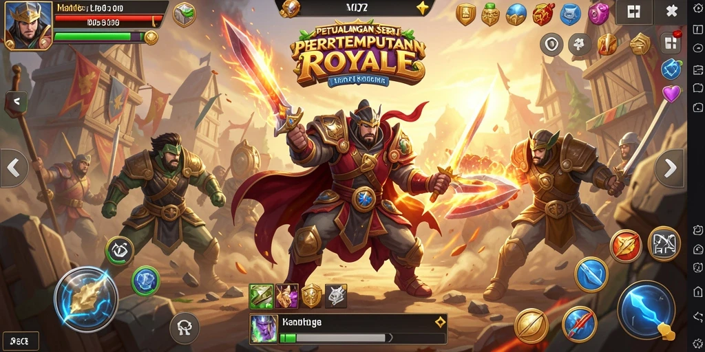 Screenshot V07 menunjukkan aksi epic dalam pertempuran royale.