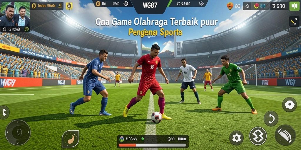 Tangkapan layar utama menunjukkan aksi mendebarkan dalam permainan olahraga.