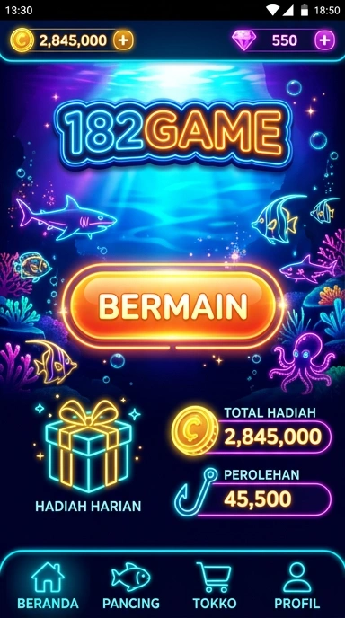 Tampilan aplikasi 182game yang bersih dan user-friendly.